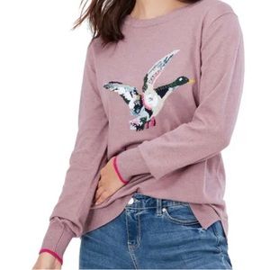 NWT Joules Pink MIRANDA Duck Embellished Sweater US 14 Plus Size Novelty…